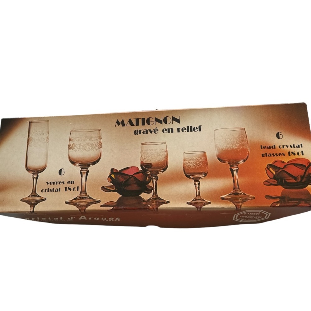 Cristal d'Arques Genuine Lead Crystal Cordial Glasses 18cl